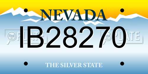 IB28270 Nevada License Plate