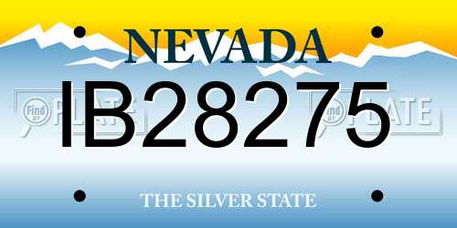 IB28275 Nevada License Plate