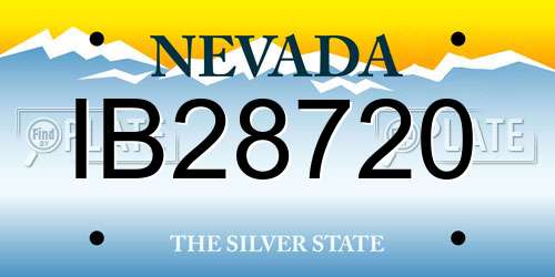 IB28720 Nevada License Plate