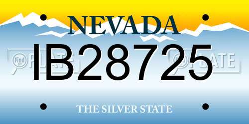 IB28725 Nevada License Plate