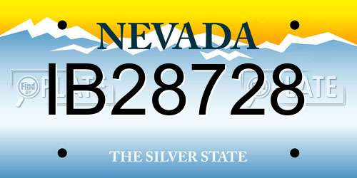 IB28728 Nevada License Plate