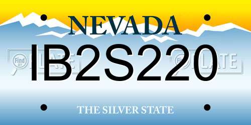 IB2S220 Nevada License Plate