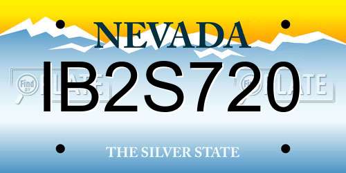 IB2S720 Nevada License Plate