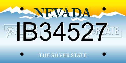 IB34527 Nevada License Plate