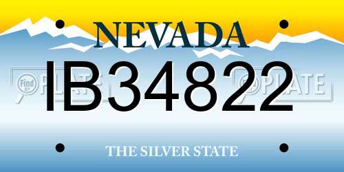 IB34822 Nevada License Plate