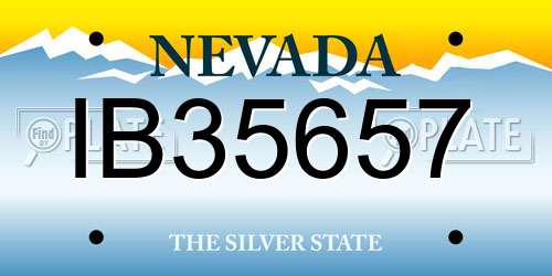 IB35657 Nevada License Plate