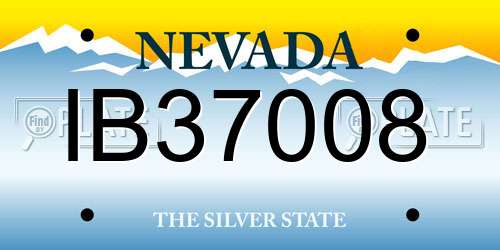 IB37008 Nevada License Plate