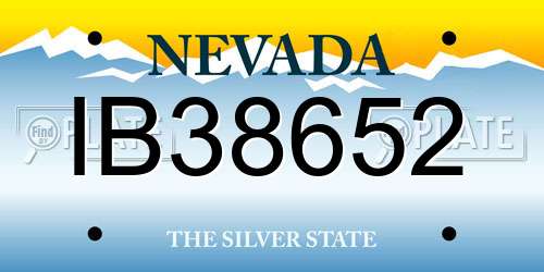 IB38652 Nevada License Plate
