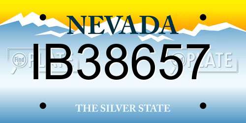 IB38657 Nevada License Plate