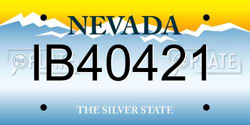 IB40421 Nevada License Plate
