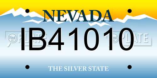 IB41010 Nevada License Plate