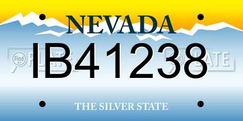IB41238 Nevada License Plate