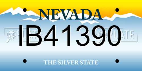 IB41390 Nevada License Plate