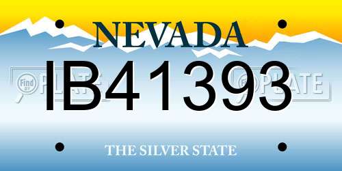 IB41393 Nevada License Plate