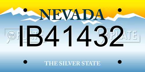 IB41432 Nevada License Plate