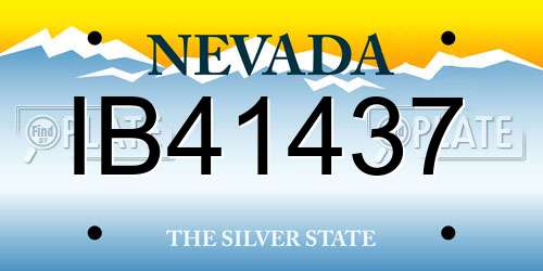 IB41437 Nevada License Plate