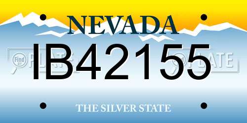 IB42155 Nevada License Plate