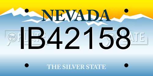 IB42158 Nevada License Plate
