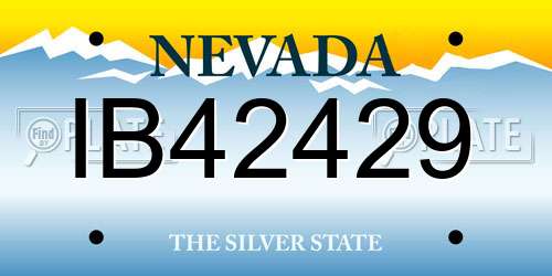IB42429 Nevada License Plate