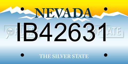 IB42631 Nevada License Plate