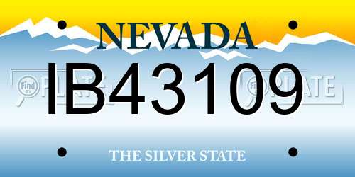 IB43109 Nevada License Plate