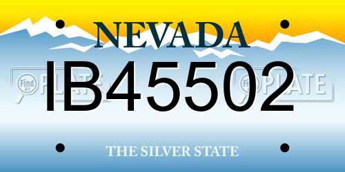 IB45502 Nevada License Plate