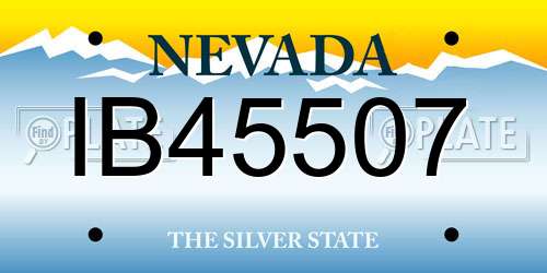 IB45507 Nevada License Plate