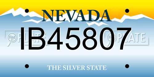 IB45807 Nevada License Plate