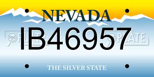 IB46957 Nevada License Plate