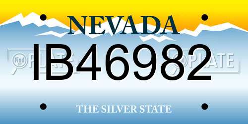 IB46982 Nevada License Plate