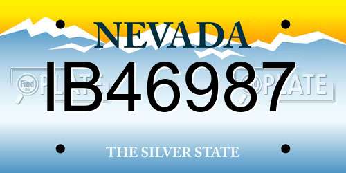 IB46987 Nevada License Plate