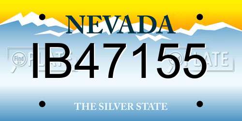 IB47155 Nevada License Plate