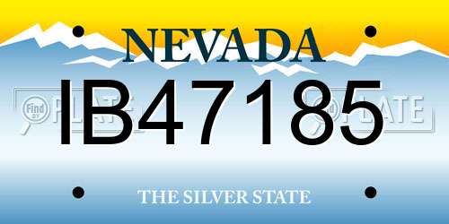 IB47185 Nevada License Plate