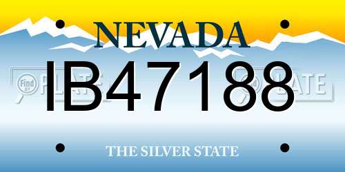 IB47188 Nevada License Plate