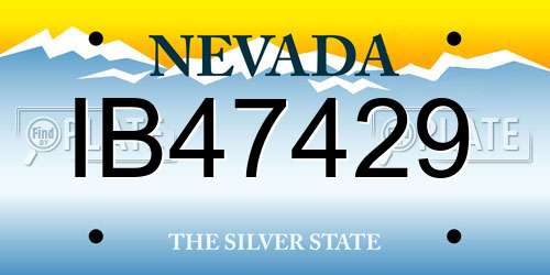 IB47429 Nevada License Plate
