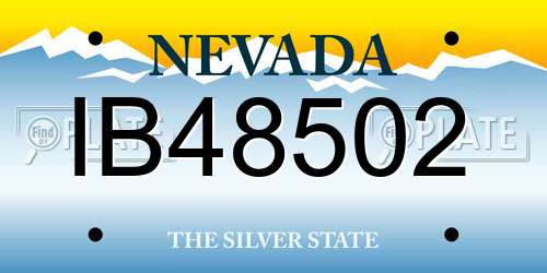 IB48502 Nevada License Plate