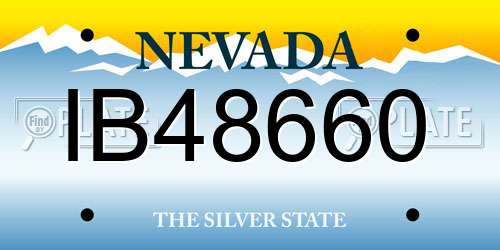 IB48660 Nevada License Plate