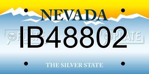 IB48802 Nevada License Plate