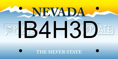IB4H3D Nevada License Plate