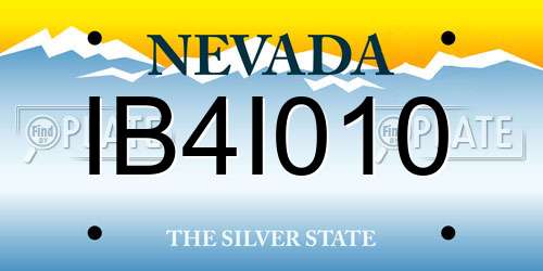 IB4I010 Nevada License Plate