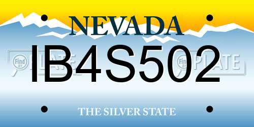 IB4S502 Nevada License Plate
