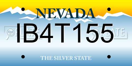 IB4T155 Nevada License Plate