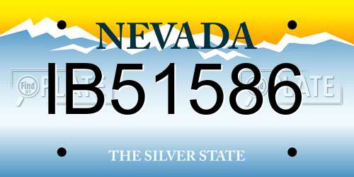 IB51586 Nevada License Plate