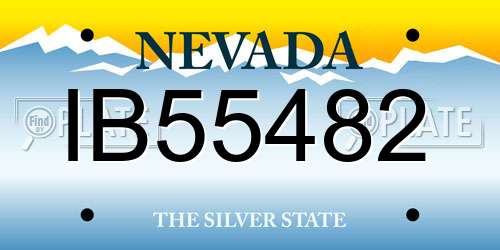 IB55482 Nevada License Plate