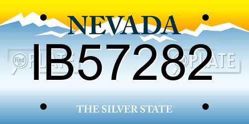 IB57282 Nevada License Plate