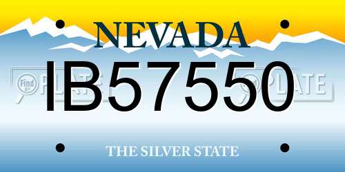 IB57550 Nevada License Plate