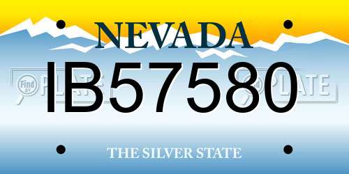 IB57580 Nevada License Plate
