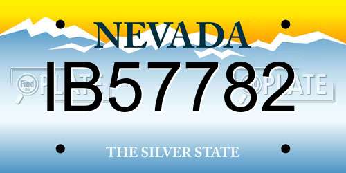 IB57782 Nevada License Plate