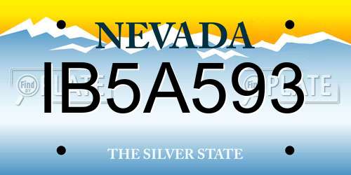 IB5A593 Nevada License Plate