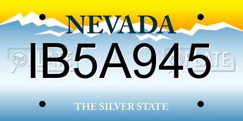 IB5A945 Nevada License Plate